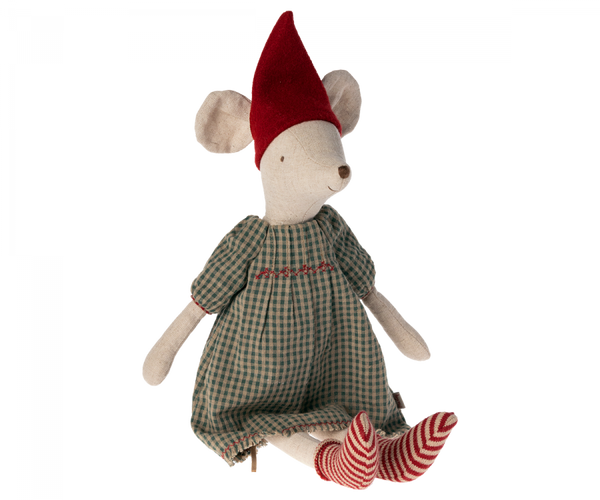 Maileg christmas mouse,  julemus, medium, jente 2023